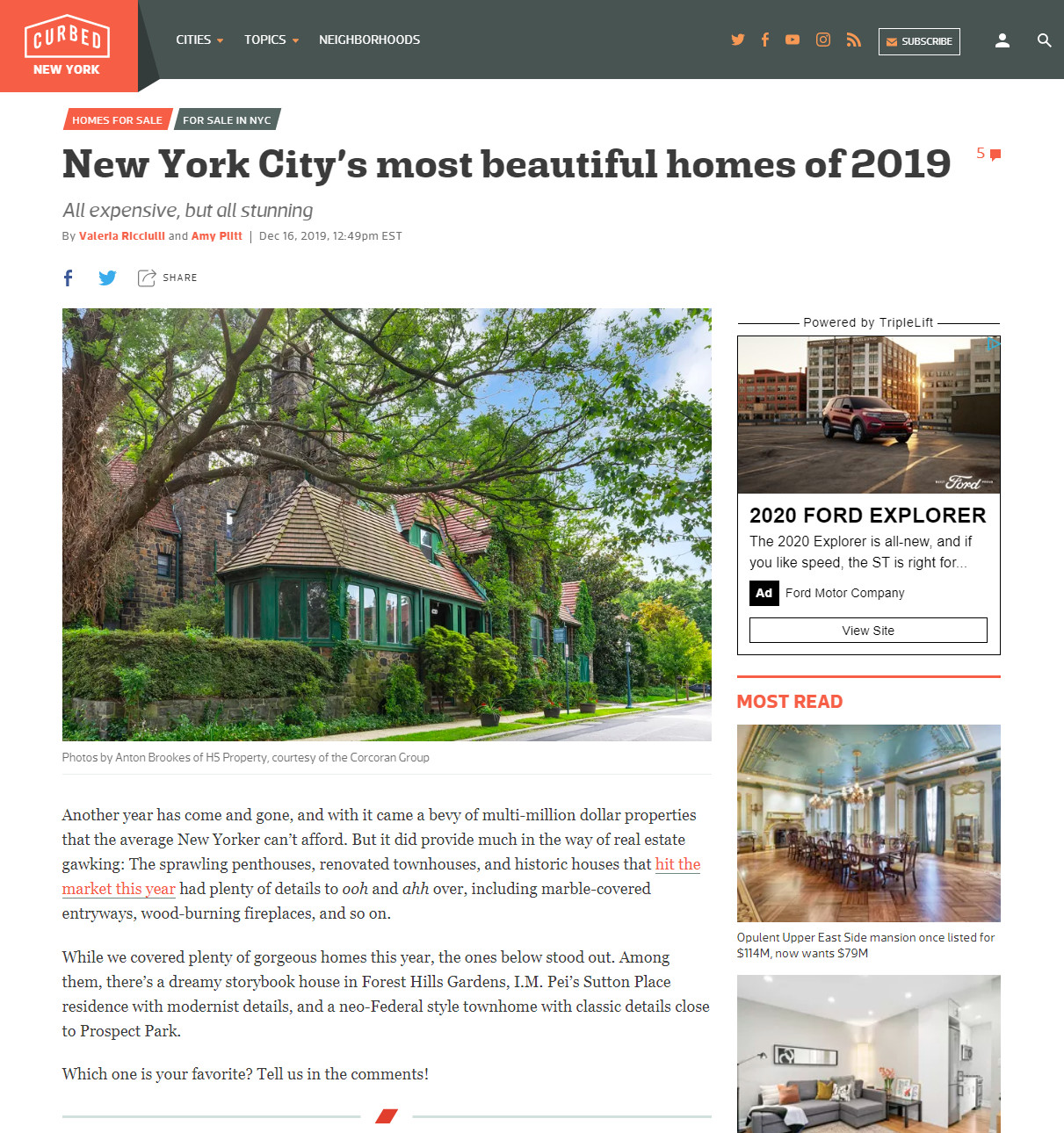 Curbed New York City's Most Beautiful Home