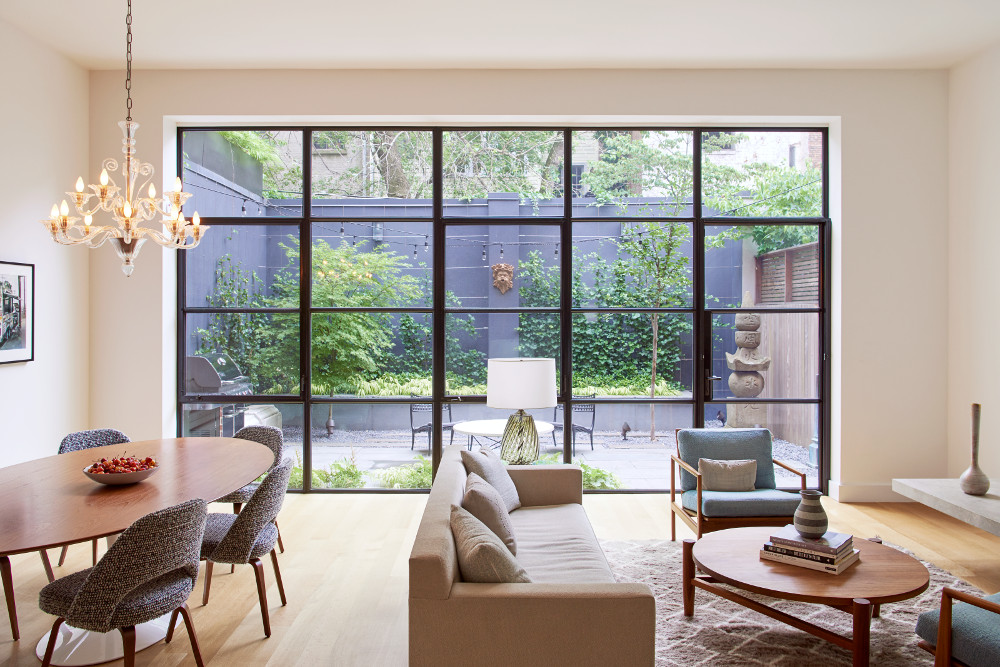 Brooklyn Heights Carriage House, Living Room by Delson or Sherman Architects PC