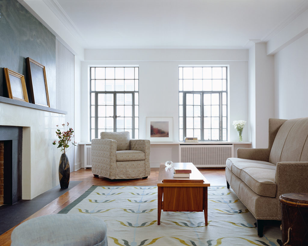 	Central Park West Apartment, Living Room by Delson or Sherman Architects PC