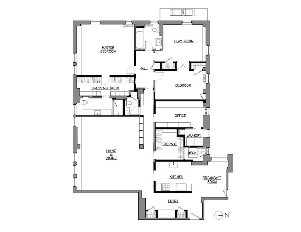 West End Avenue Apartment, Blueprint by Delson or Sherman Architects PC