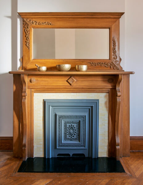 Prospect Park West House, Fireplace by Delson or Sherman Architects PC