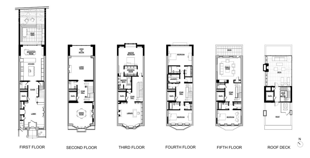 Upper West Side Row House, Blueprint by Delson or Sherman Architects PC