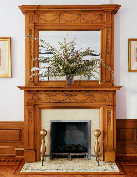 Prospect Park West House, Fireplace by Delson or Sherman Architects PC
