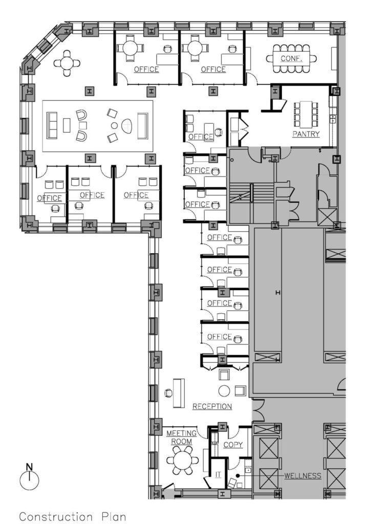 Midtown Offices Blueprint by Delson or Sherman Architects PC