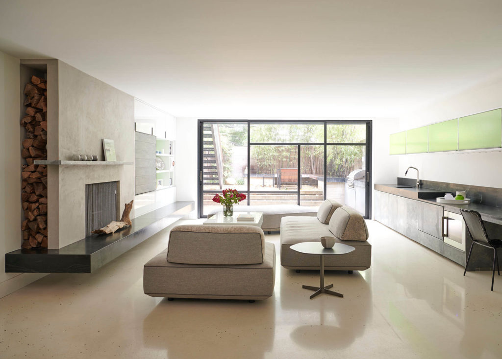 Park Slope Addition, Living Room by Delson or Sherman Architects