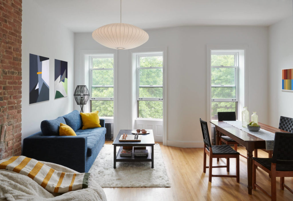 Prospect Heights Multi Family, Living Room by Delson or Sherman Architects PC