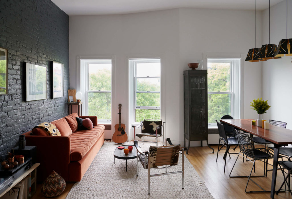 Prospect Heights Multi Family, Living Room by Delson or Sherman Architects PC