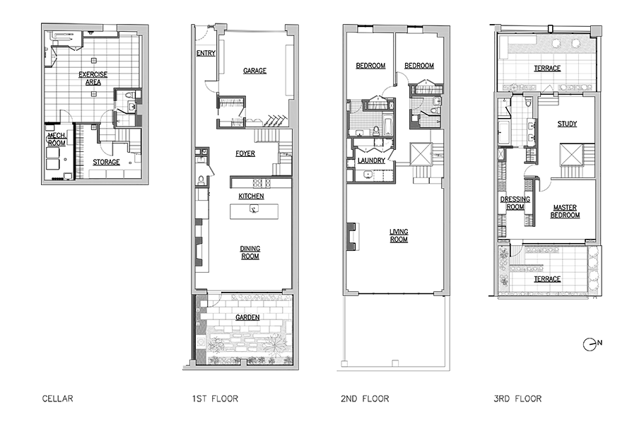 Brooklyn Heights Carriage House, Blueprint by Delson or Sherman Architects PC