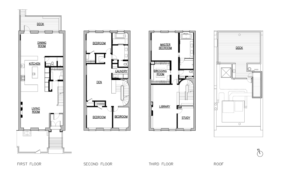 Carroll Gardens Townhouse, Blueprint by Delson or Sherman Architects