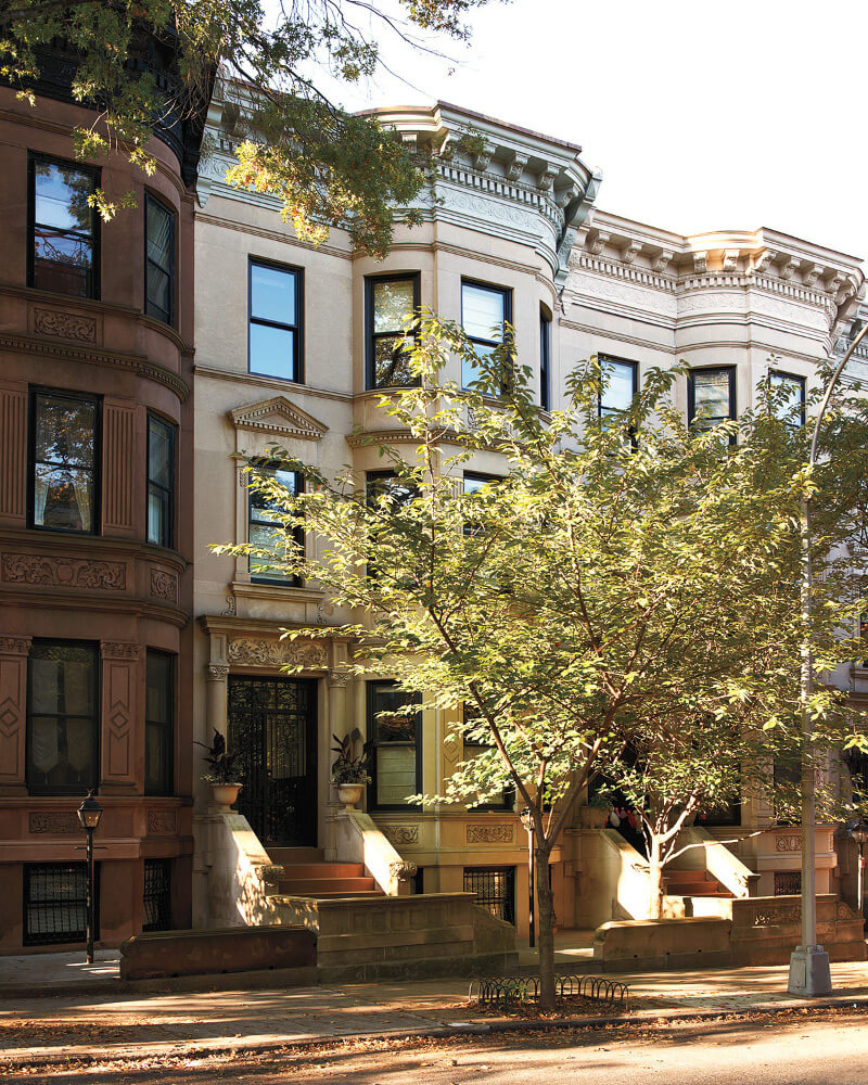 Park Slope Townhouse, Front Facade by Delson or Sherman Architects PC