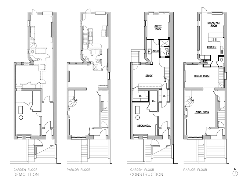 Park Slope Triplex, Blueprint by Delson or Sherman Architects PC