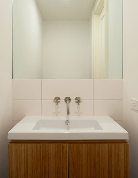 	Upper West Side Limestone, Bathroom by Delson or Sherman Architects PC