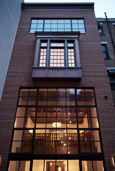 Upper West Side Row House, Rear Façade by Delson or Sherman Architects PC