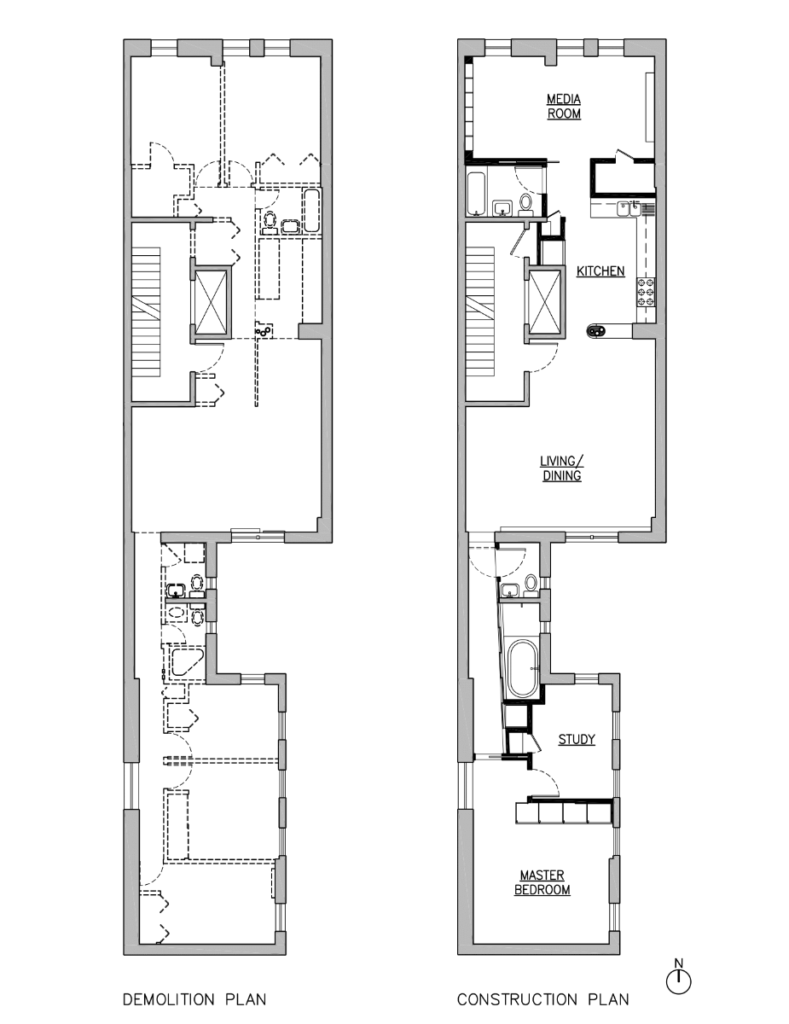 	Upper West Side Apartment, Blueprint by Delson or Sherman Architects PC