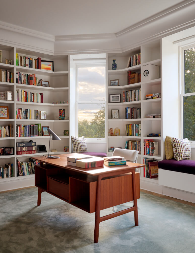 Riverside Drive Apartment - Library w/ view to Riverside Park